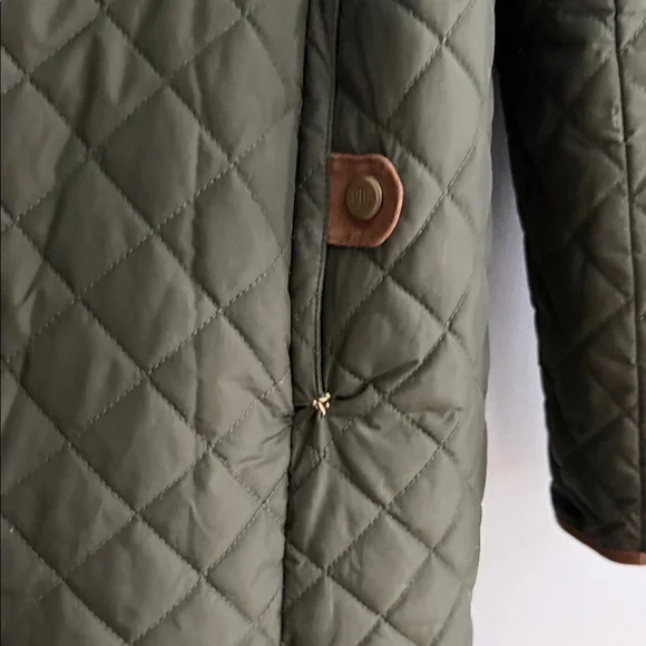 Lauren Ralph Lauren Quilted Green Utility Jacket - Picture 9 of 16